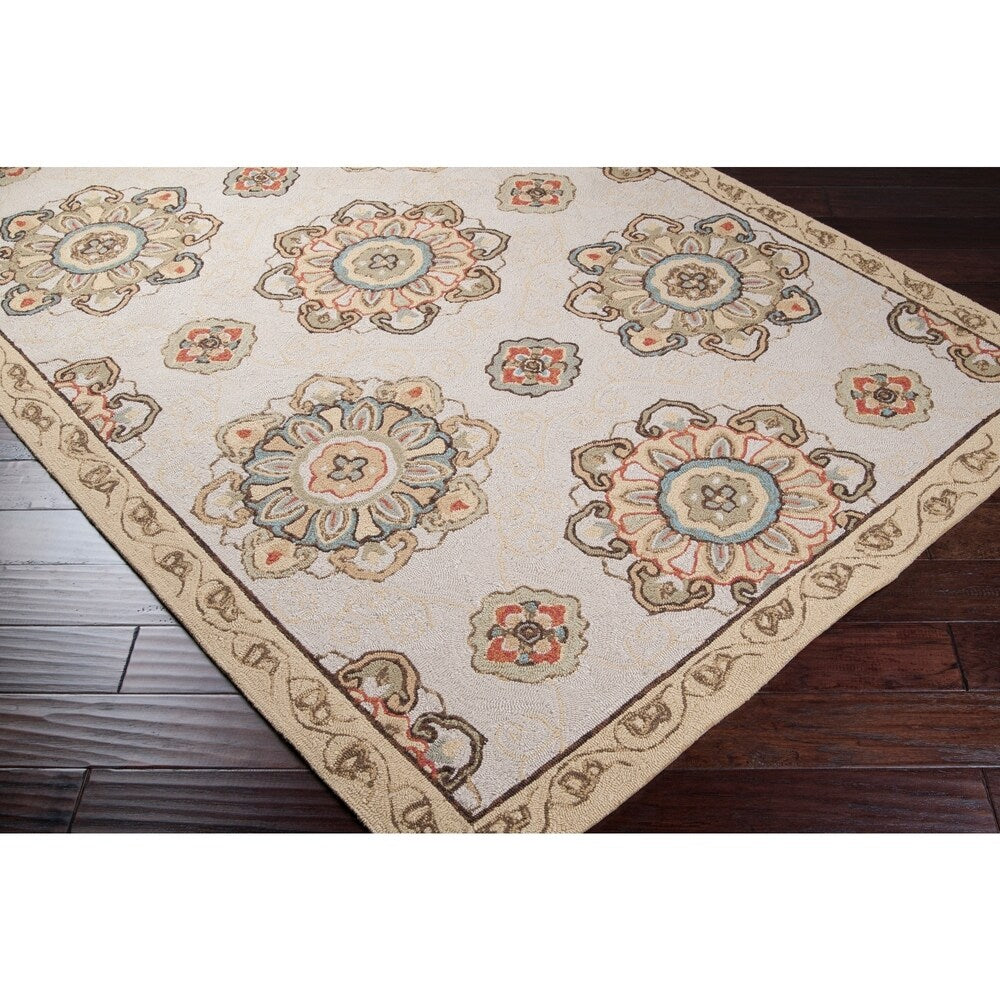 Hand-hooked Mila Contemporary Floral Indoor/ Outdoor Area Rug