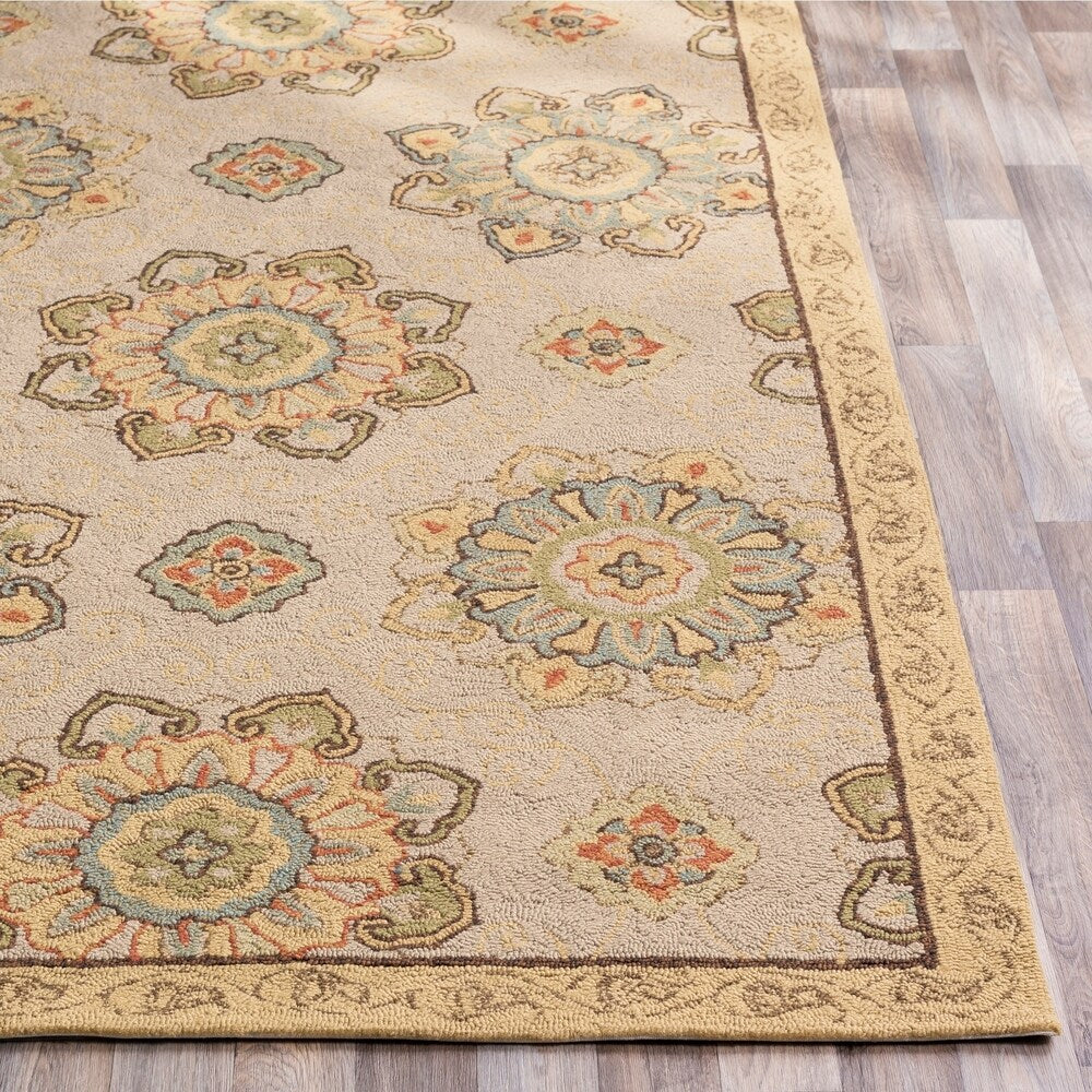 Hand-hooked Mila Contemporary Floral Indoor/ Outdoor Area Rug