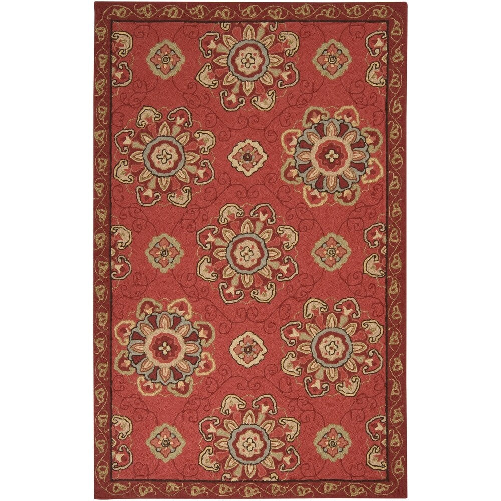Hand-hooked Mila Contemporary Floral Indoor/ Outdoor Area Rug