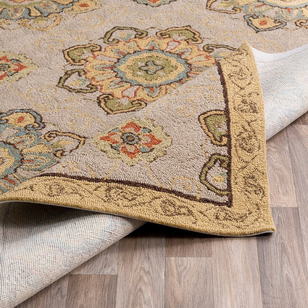 Hand-hooked Mila Contemporary Floral Indoor/ Outdoor Area Rug