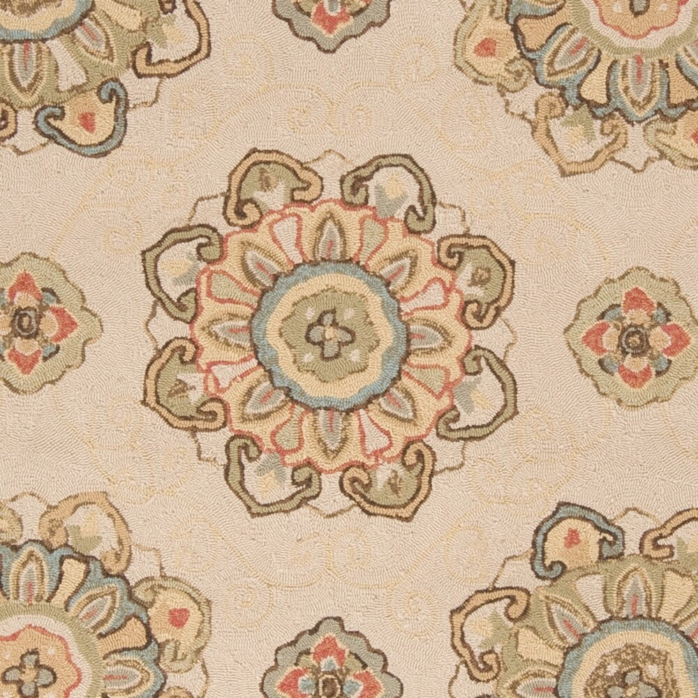 Hand-hooked Mila Contemporary Floral Indoor/ Outdoor Area Rug