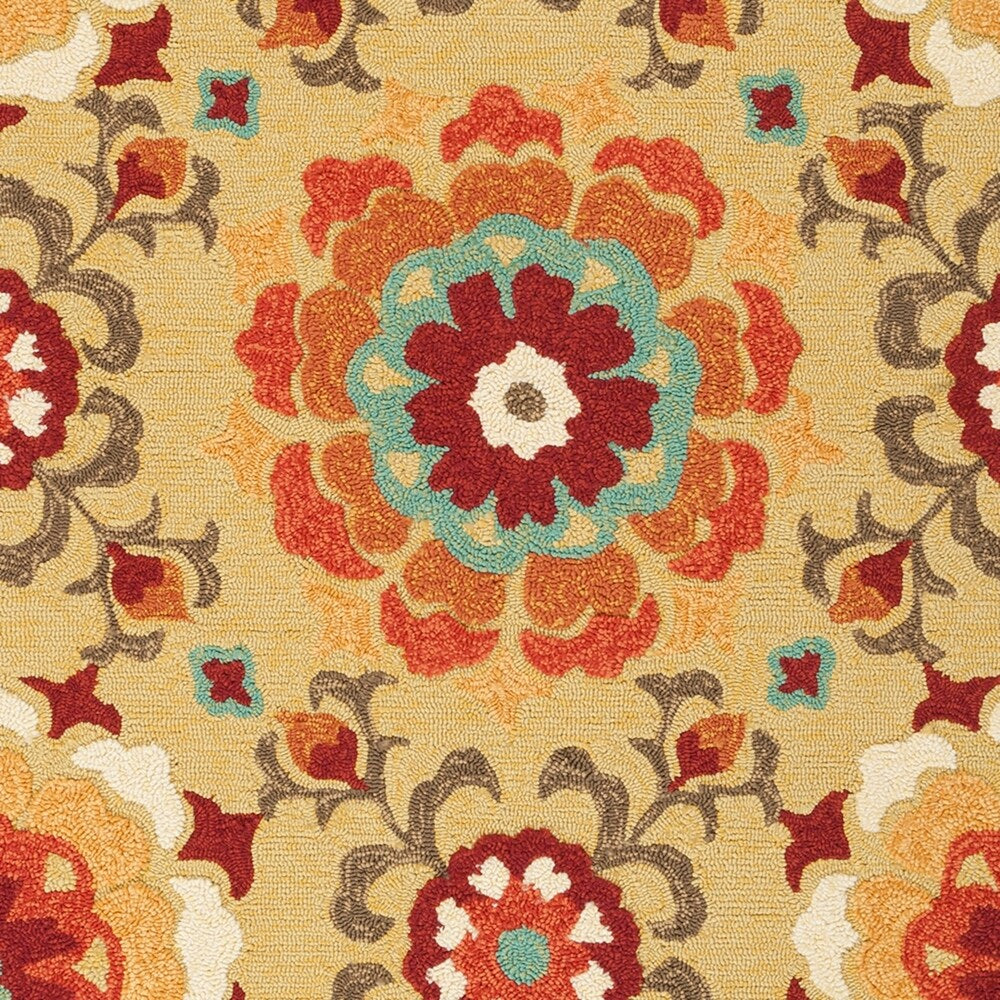 Hand-hooked Natalie Contemporary Floral Indoor/ Outdoor Area Rug