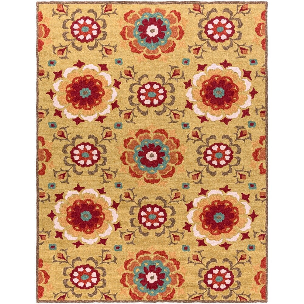 Hand-hooked Natalie Contemporary Floral Indoor/ Outdoor Area Rug