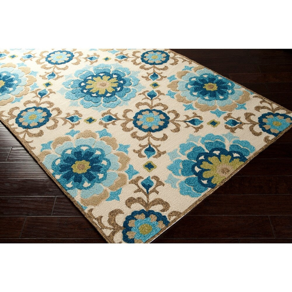 Hand-hooked Natalie Contemporary Floral Indoor/ Outdoor Area Rug