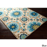 Hand-hooked Natalie Contemporary Floral Indoor/ Outdoor Area Rug