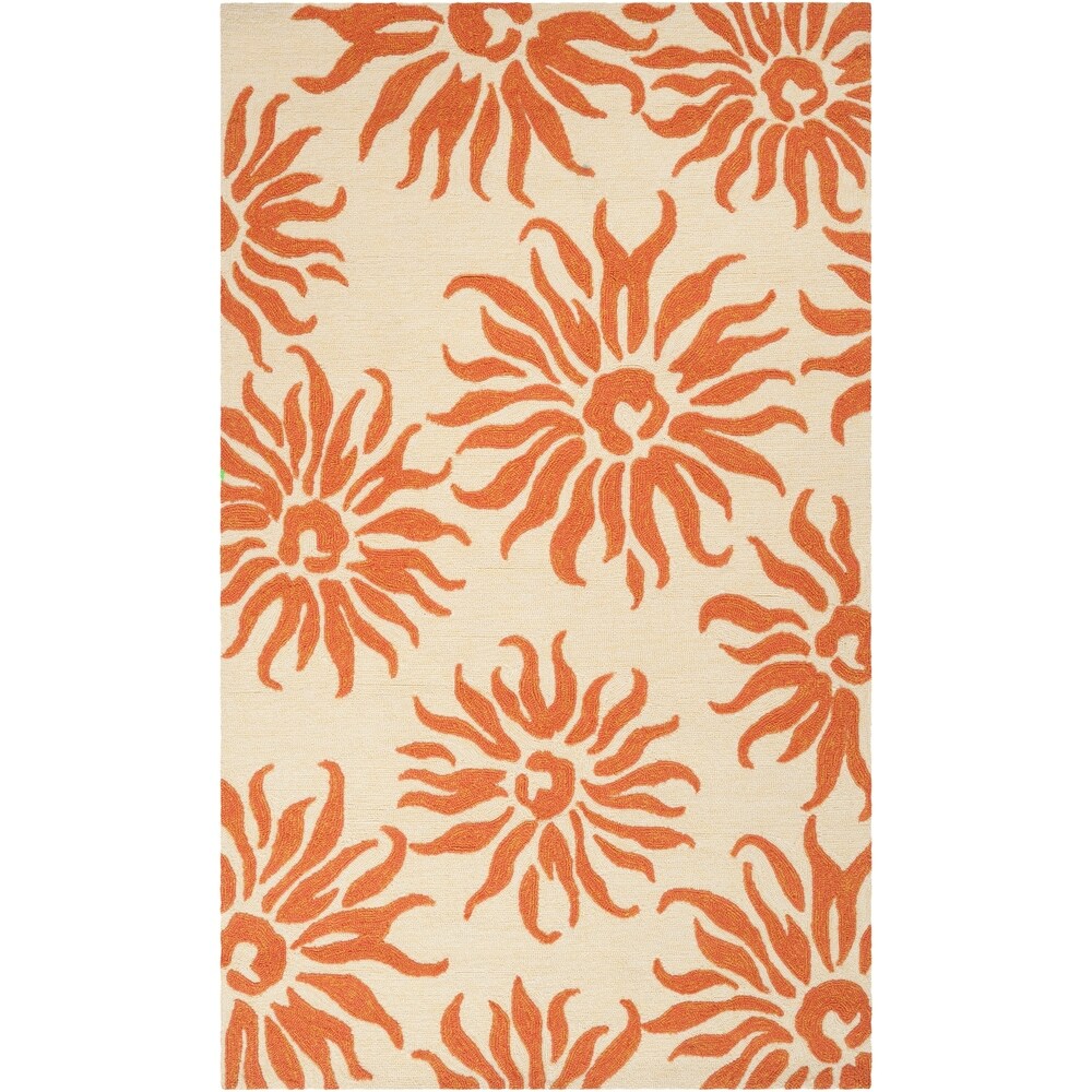 Hand-hooked Salma Transitional Floral Indoor/ Outdoor Area Rug