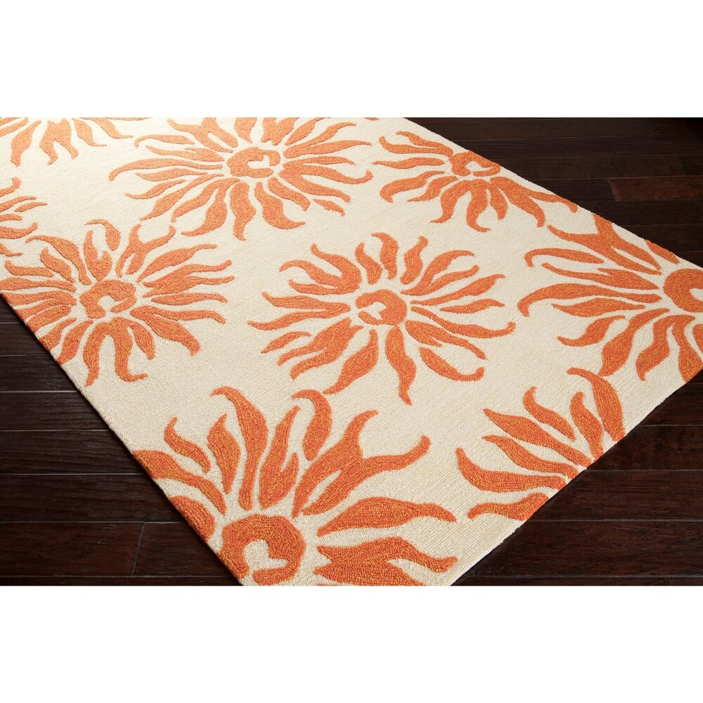 Hand-hooked Salma Transitional Floral Indoor/ Outdoor Area Rug