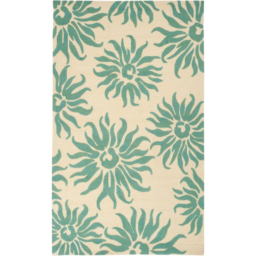 Hand-hooked Salma Transitional Floral Indoor/ Outdoor Area Rug