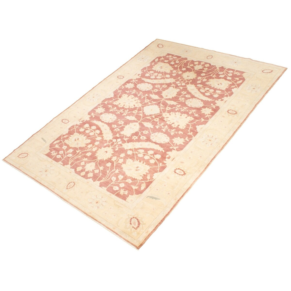Hand-knotted Anatolian Authentic Red Wool Rug - 8'1" x 11'8"