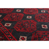 Hand-knotted Authentic Turkish Black Wool Rug - 3'1 x 6'0