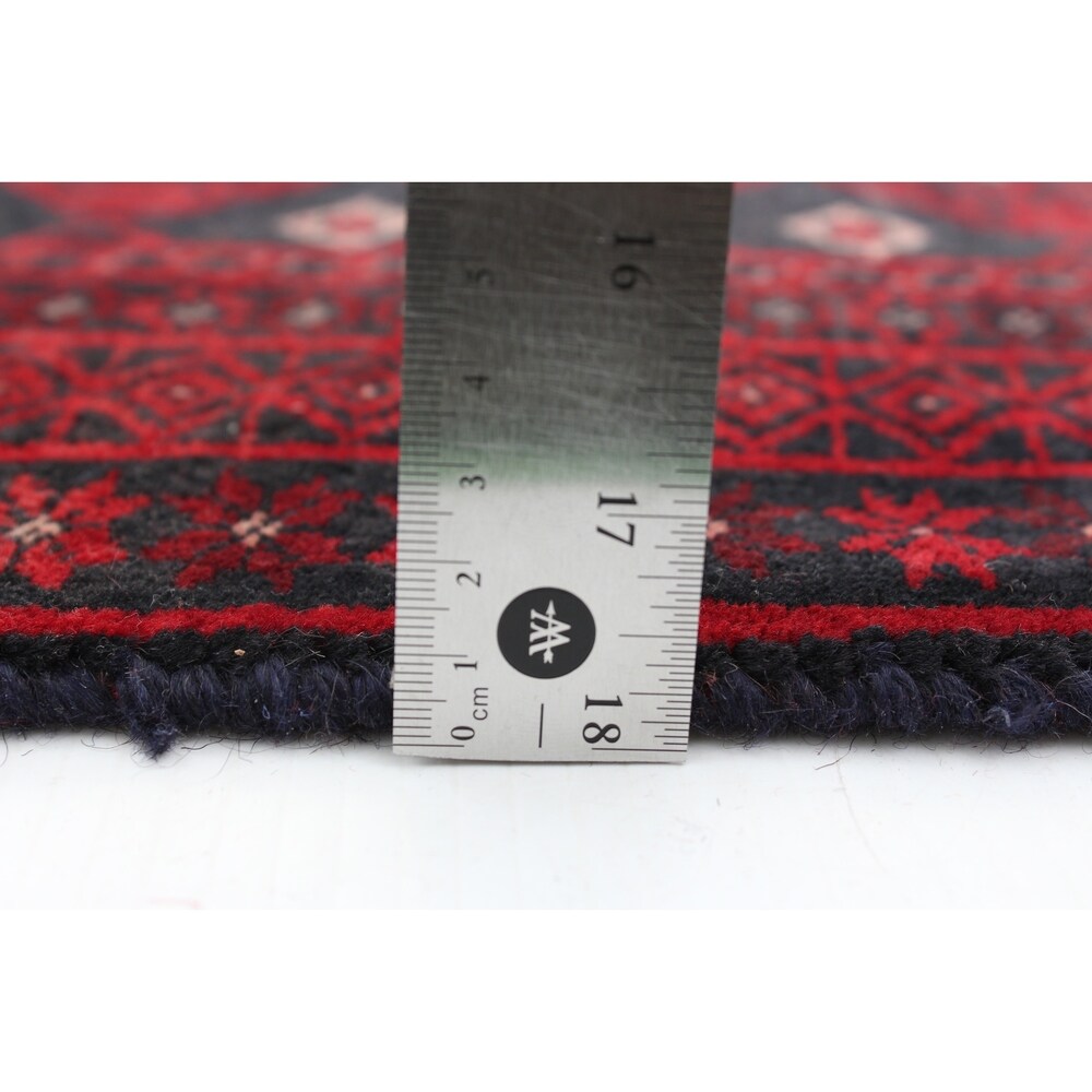 Hand-knotted Authentic Turkish Black Wool Rug - 3'1 x 6'0