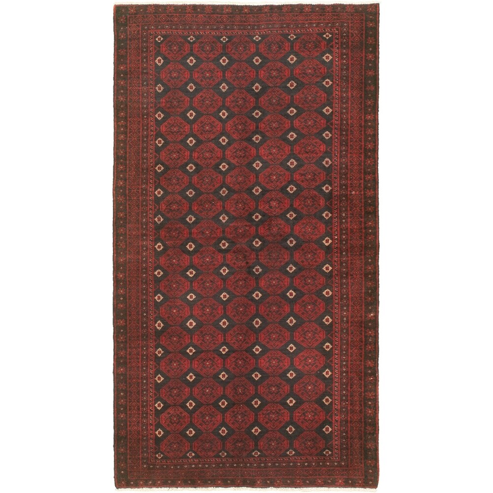 Hand-knotted Authentic Turkish Black Wool Rug - 3'1 x 6'0