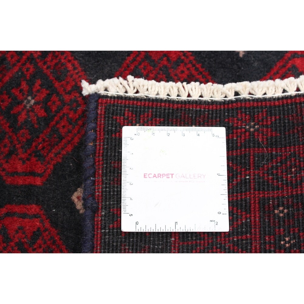 Hand-knotted Authentic Turkish Black Wool Rug - 3'1 x 6'0