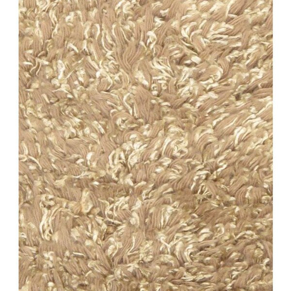 Hand-knotted Casablanca Retro Ivory Viscose, Wool Shag