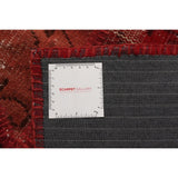 Hand-knotted Color Patchwork Red Wool Rug - 6'10 x 8'9/6'10" x 8'9"