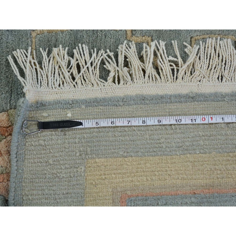 Hand-knotted Denim Blue Modern Nepali Oriental Rug (6' x 8'6)