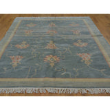 Hand-knotted Denim Blue Modern Nepali Oriental Rug (6' x 8'6)