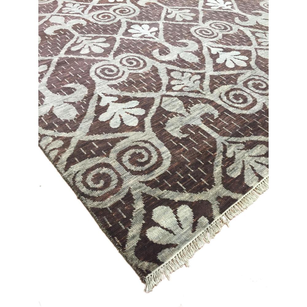 Hand-knotted Douae Brown Rug (8'1 x 9'9)