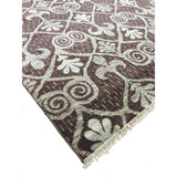 Hand-knotted Douae Brown Rug (8'1 x 9'9)
