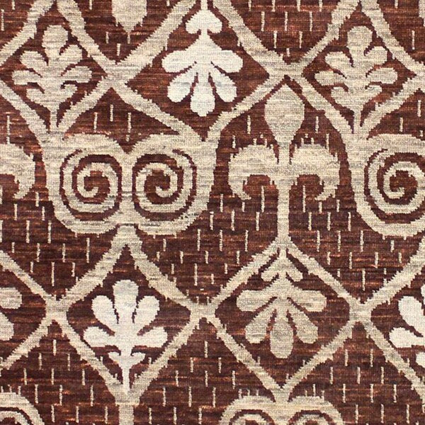 Hand-knotted Douae Brown Rug (8'1 x 9'9)