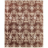 Hand-knotted Douae Brown Rug (8'1 x 9'9)