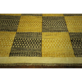 Hand-knotted Earth Tone Checked High KPSI Gabbeh Wool Area Rug (7' x 10')