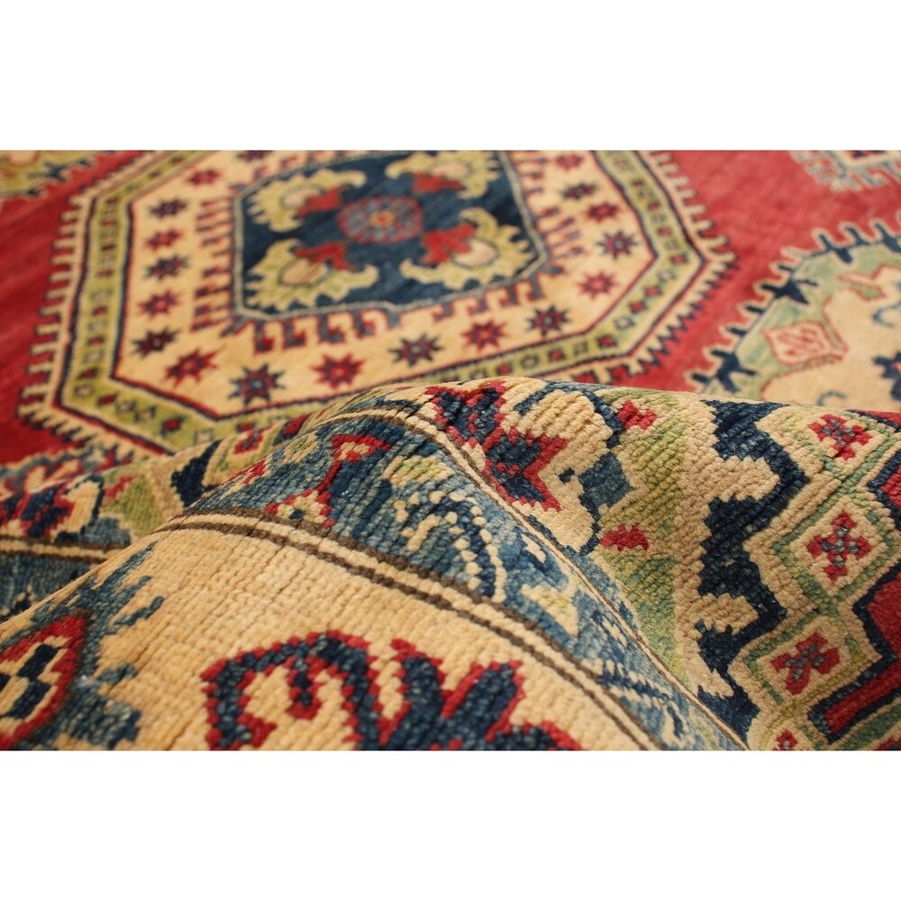 Hand-knotted Finest Gazni Red Rug - ECARPETGALLERY - 5'2 x 6'2