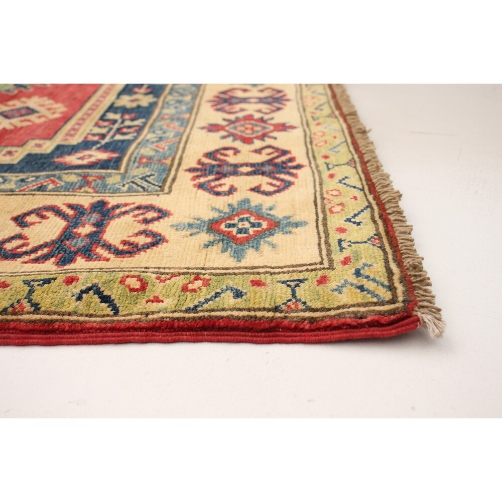 Hand-knotted Finest Gazni Red Rug - ECARPETGALLERY - 5'2 x 6'2