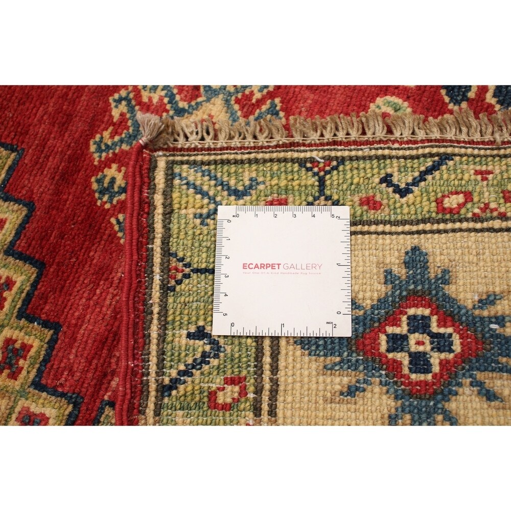 Hand-knotted Finest Gazni Red Rug - ECARPETGALLERY - 5'2 x 6'2