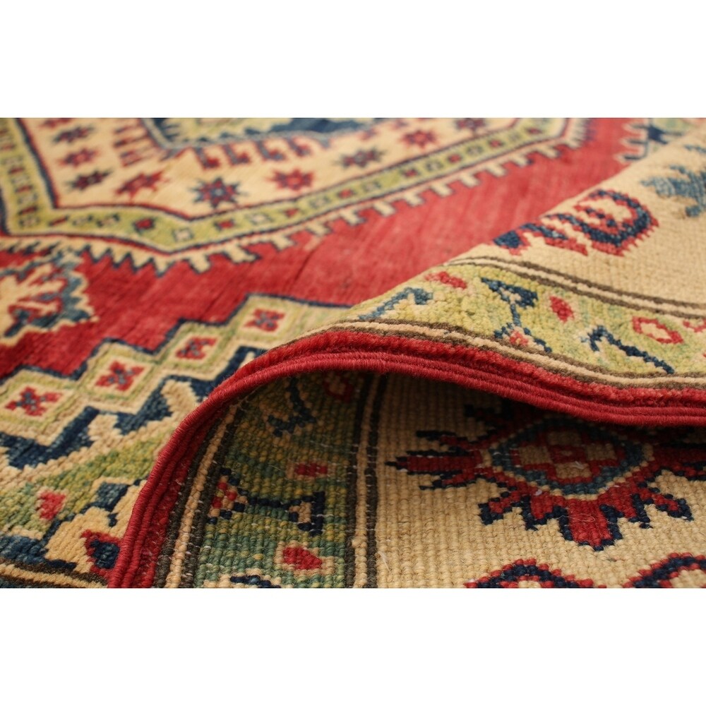 Hand-knotted Finest Gazni Red Rug - ECARPETGALLERY - 5'2 x 6'2