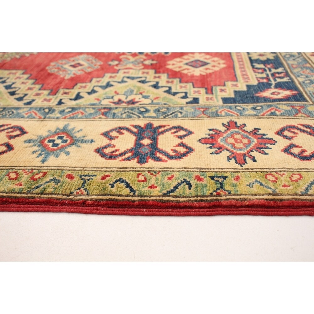 Hand-knotted Finest Gazni Red Rug - ECARPETGALLERY - 5'2 x 6'2