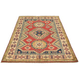 Hand-knotted Finest Gazni Red Rug - ECARPETGALLERY - 5'2 x 6'2