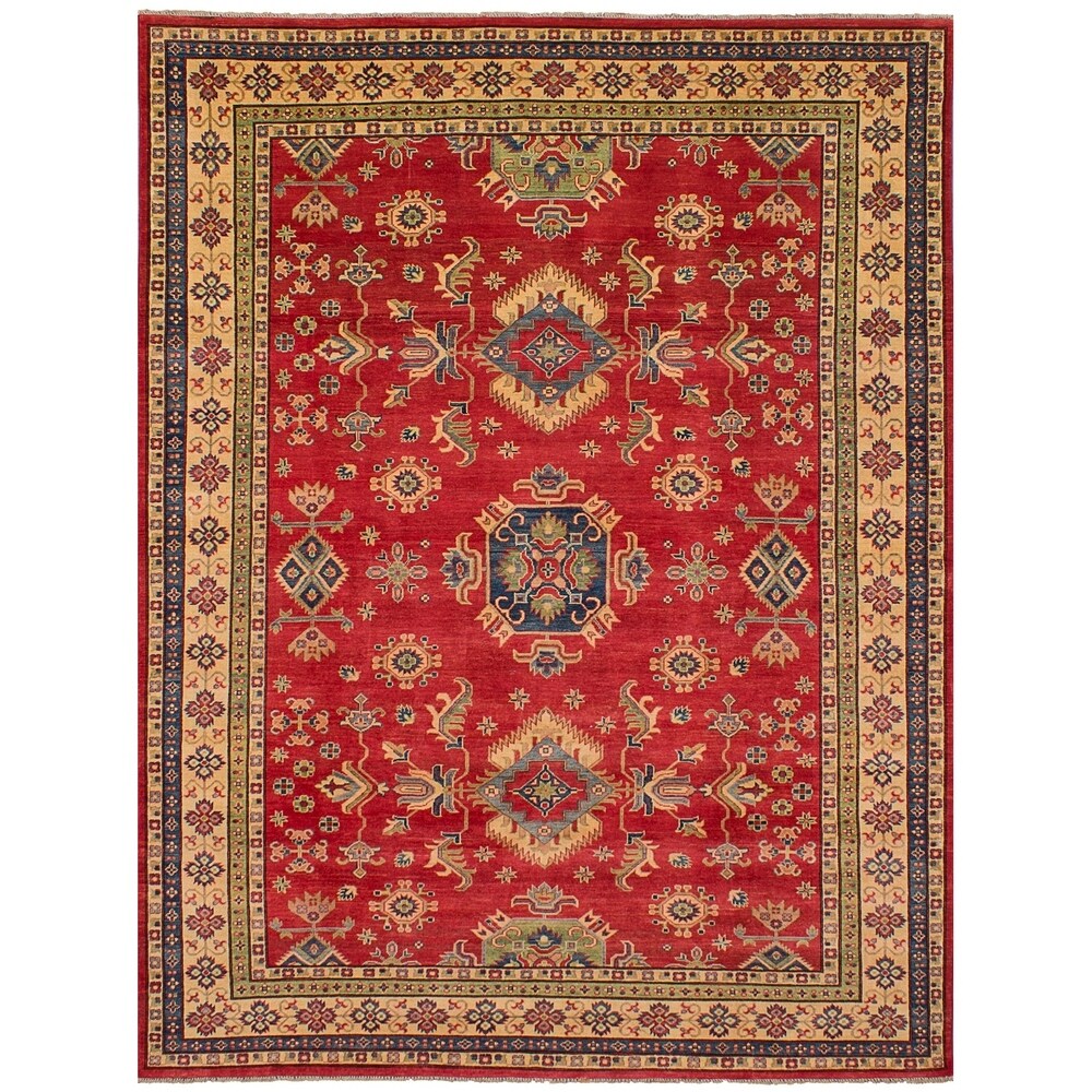 Hand-knotted Finest Gazni Red Wool Rug - 8'8 x 11'6