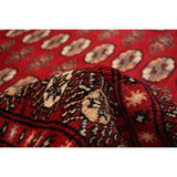 Hand-knotted Finest Peshawar Bokhara Red Rug - ECARPETGALLERY - 8'1 x 10'0