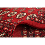 Hand-knotted Finest Peshawar Bokhara Red Rug - ECARPETGALLERY - 8'1 x 10'0
