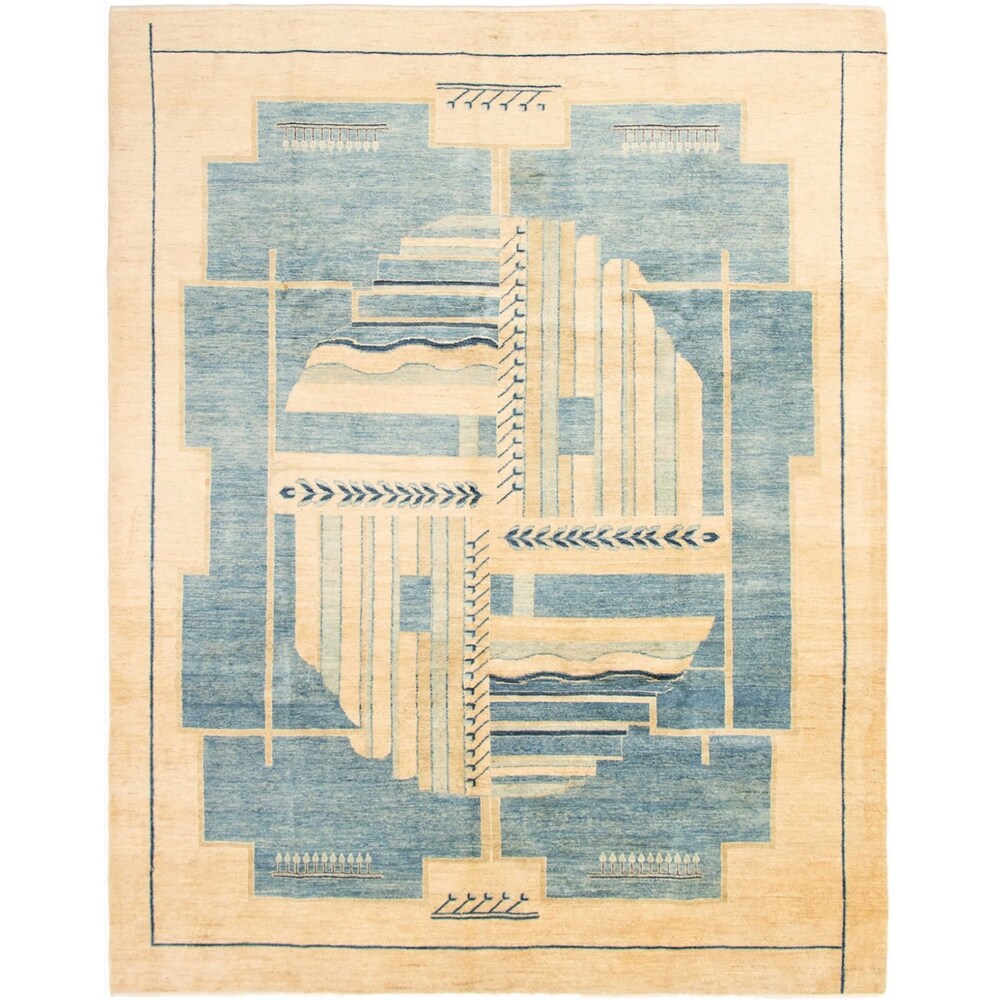 Hand-knotted Ziegler Chobi Cream Wool Rug - 9'2" x 11'7"/9'2 x 11'7