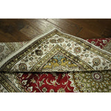 Hand-knotted Floral Kashan Wool Blue, Red Area Rug (4' X 6')
