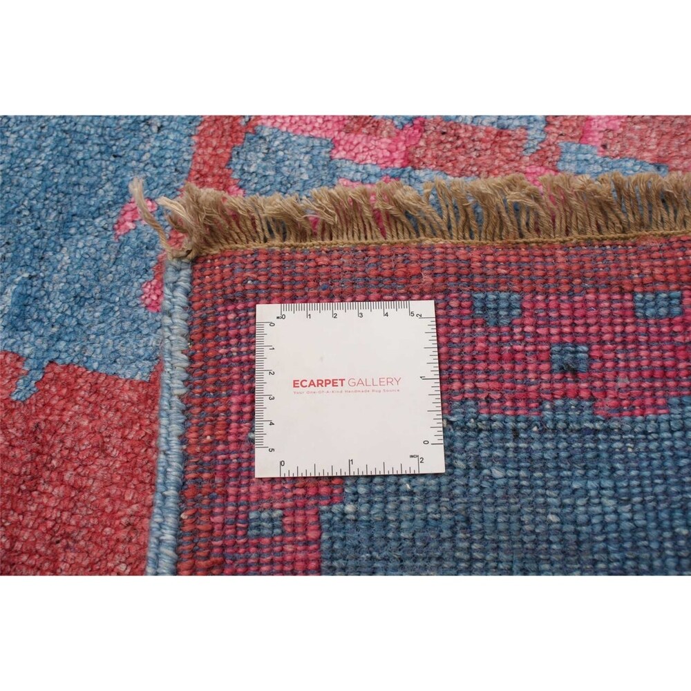 Hand-knotted Jules Ushak Blue Rug - 4'4 x 6'6