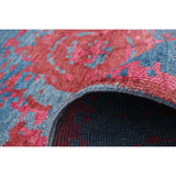 Hand-knotted Jules Ushak Blue Rug - 4'4 x 6'6