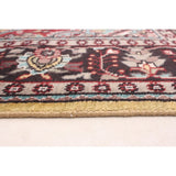 Hand-knotted Kashmir Grey, Khaki Silk Rug - ECARPETGALLERY - 4'3 x 6'0