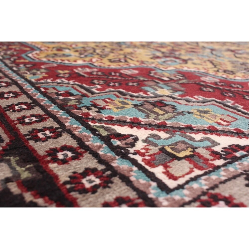 Hand-knotted Kashmir Grey, Khaki Silk Rug - ECARPETGALLERY - 4'3 x 6'0