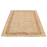 Hand-knotted Keisari Vintage Cream Wool Rug - 6'5" x 9'5"/6'5 x 9'5