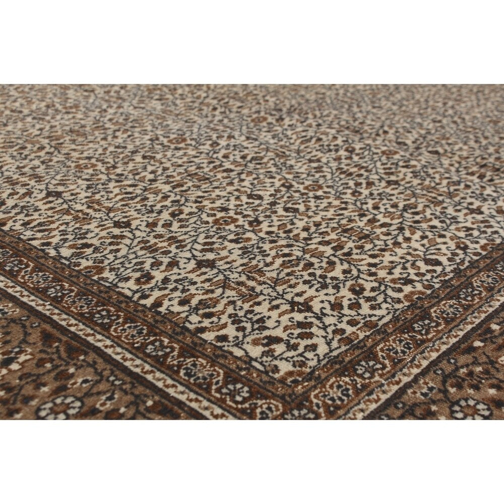 Hand-knotted Keisari Vintage Cream Wool Rug - 6'5 x 9'4