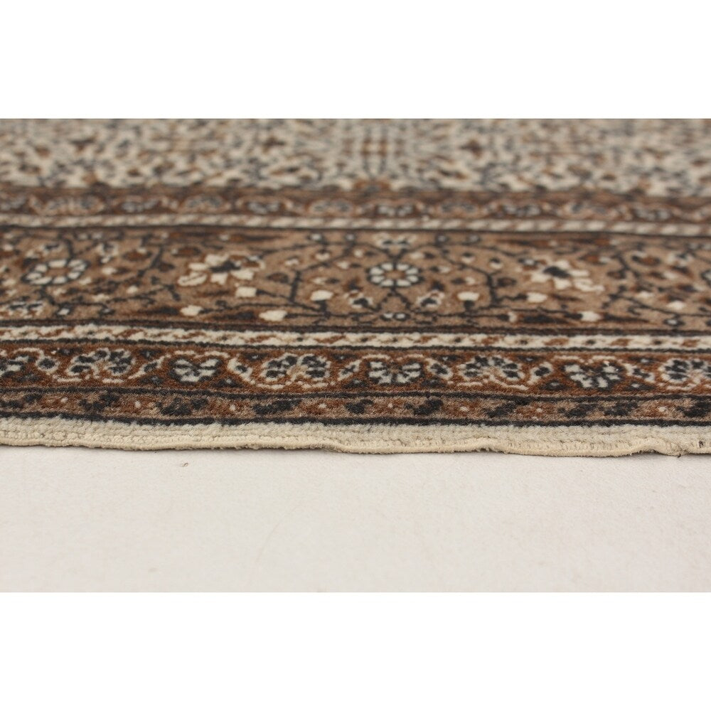 Hand-knotted Keisari Vintage Cream Wool Rug - 6'5 x 9'4