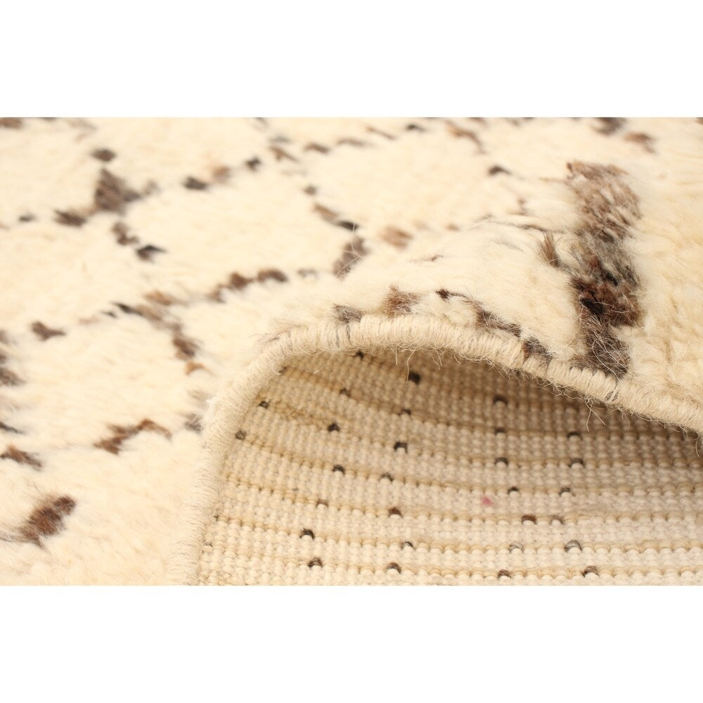 Hand-knotted Marrakech Ivory Wool Rug - 5'10 x 8'11/5'10" x 8'11",,,,