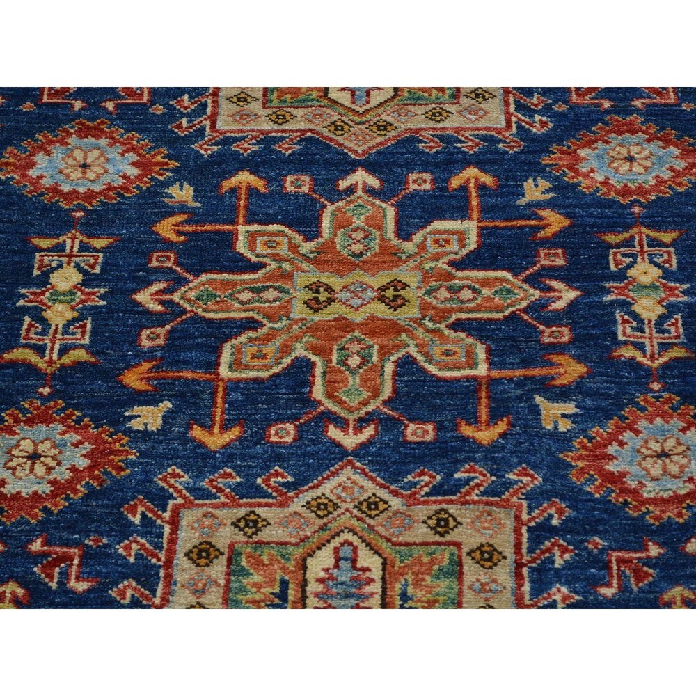 Hand-knotted Navy Blue Super Kazakh Oriental Rug (8'3 x 10'3)