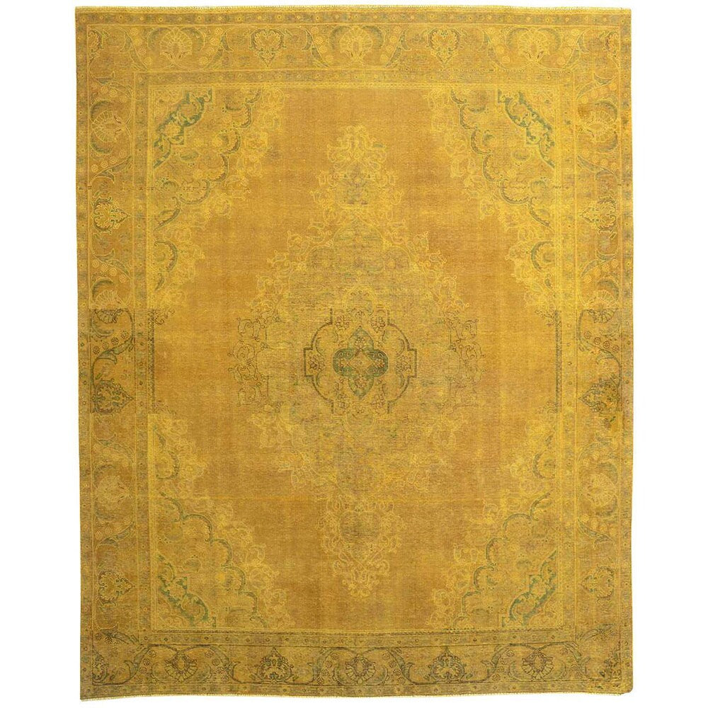 Hand-knotted Old Persian Tabriz Area Rug Wool Area Rug (9'1 x 12'6)