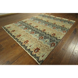 Hand-knotted Oriental Chobi Wool Multi-colored Area Rug (8' X 10')