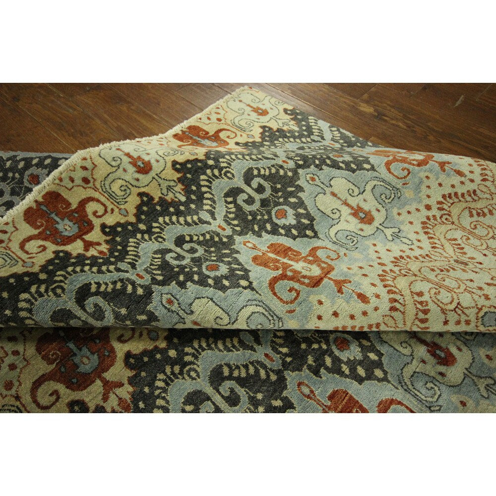 Hand-knotted Oriental Chobi Wool Multi-colored Area Rug (8' X 10')
