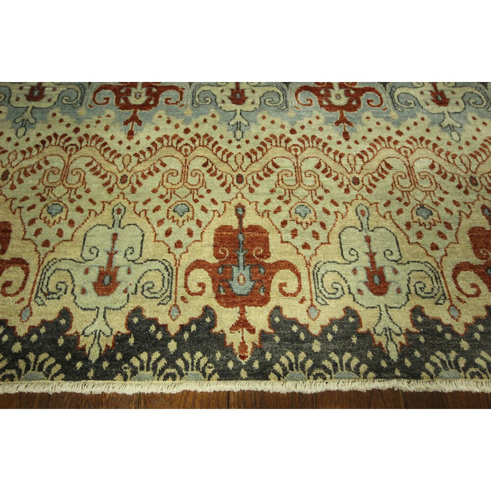Hand-knotted Oriental Chobi Wool Multi-colored Area Rug (8' X 10')